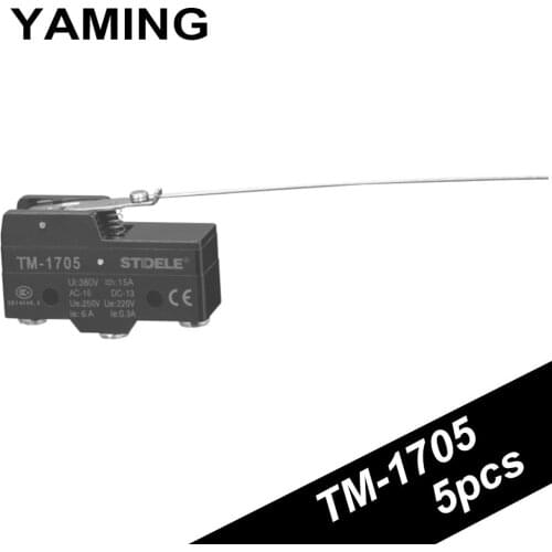 TM-1705 ( Replace Z-15HW78-B ) Limit Switch Travel Micro switches with long pole 15A 380V black silver contact (5PCS)