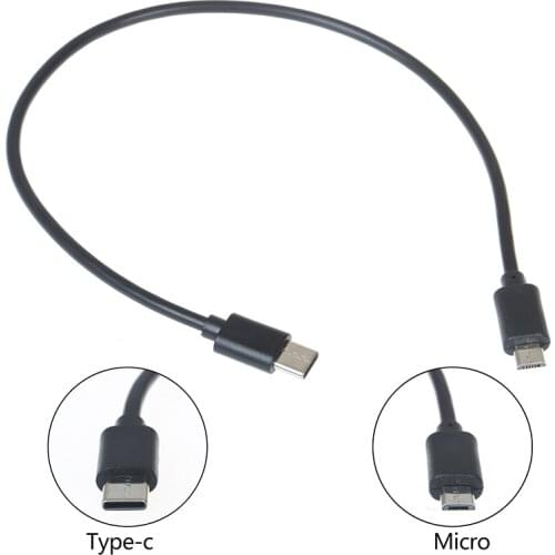 1Pcs 30CM Type-C (USB-C) to Micro USB Male Sync Charge OTG Charger Cable Cord Adapter