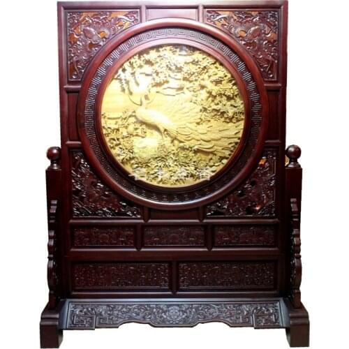 Dongyang woodcarving classical partition off screen boutique relief seat screen entrance plaque landing screen Chunhui shipping