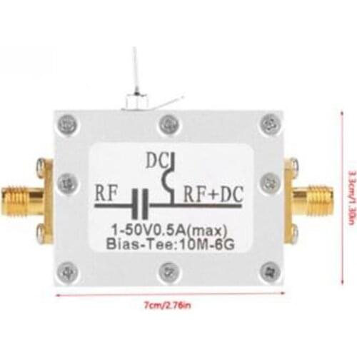 Coaxial Bias Tee 10MHz-6GHz Bias Tee 10MHz-6GHz Broadband RF Microwave Coaxial Bias Low Noise Amplifier