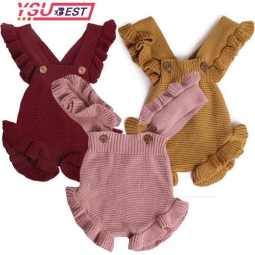 2020 Newborn Baby Girl Knitted Clothes Baby Boys Rompers Brand Jumpsuit Autumn Baby Girls Rompers Cotton Infant Baby Girl Romper