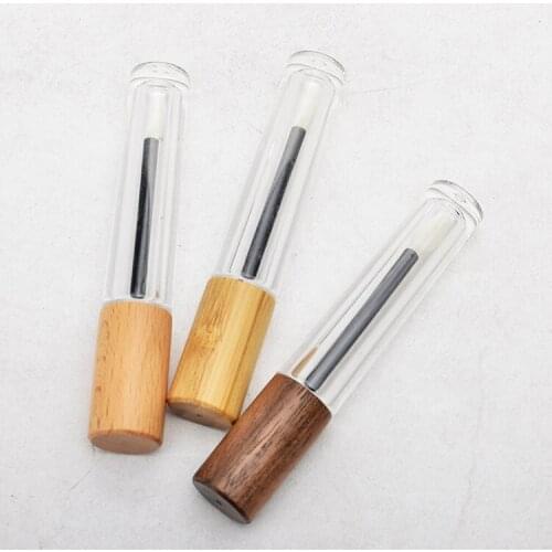 Lip gloss containers 5ml /6ml Bamboo lipgloss tube makeup container lipgloss tubes clear