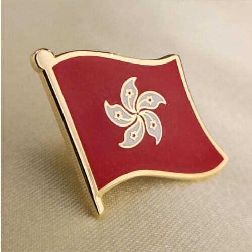 Soft Enamel Hong Kong Flag Lapel Pins