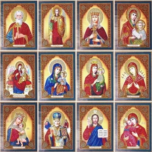 HUACAN Painting By Numbers Religion On Canvas DIY Frame Acrylic Wall Art Picture By Numbers Figure For Living Room