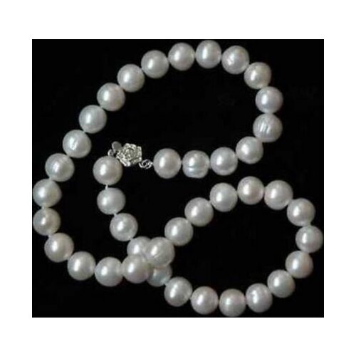 Real Freshwater 8-9mm White Pearl Necklace 18"