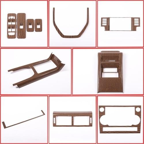 Sands Wood Grain Style ABS Plastic Car Interior Molding Trim Kit For Land Rover Discovery Sport 2015-2018 Accessories