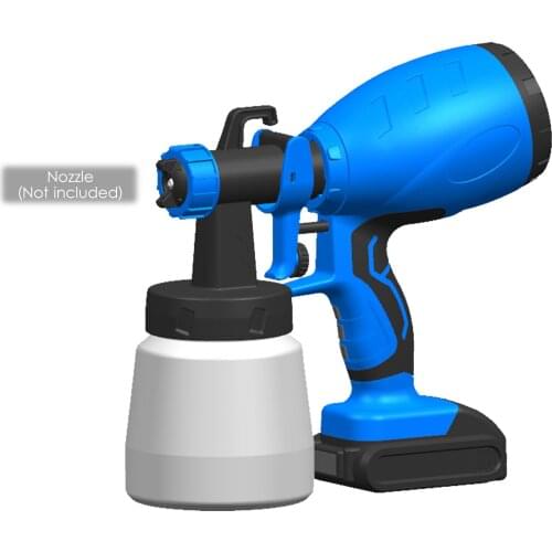 120W Electric Cordless Spray Gun High Pressure Car Paint Sprayer with 800ml Container for Painting Furniture Fence Bicycle