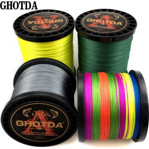 GHOTDA Braided Fishing line 0.4#-12.0# 300M Multifilament PE 4/8/9 Strands Threads 0.11-0.70mm