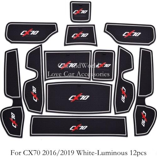 For Changan CX70/CX70T 2016-2019 Non-slip Cup Mats Interior Moulding Anti Slip Door Groove Gate Slot Pad Mat Car Accessories