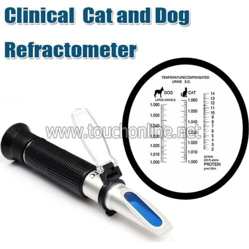 Clinical Pet Animal Dog and Cat Refractometer Blood Protein Serum Urine Plasma THC-300ATC