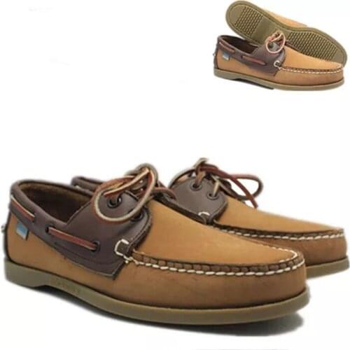 Genuine Leather Men Women Casual Shoes Boat Shoes Classic Loafers Slip On Moccasins Driving Shoes England Flats Handmade Shoes