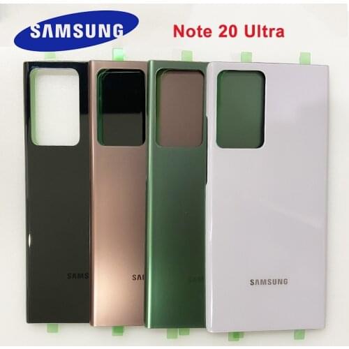 Samsung Galaxy Note 20 Ultra Cover Note20 Ultra Back Battery Case 3D Glass Housing Cover For Samsung Note8 + Adhesive Sticker