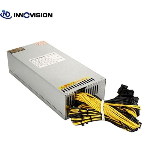 High efficiency Block Chain 2500W 2400W high-power computer power supply gpu server psu 10x6pin cable