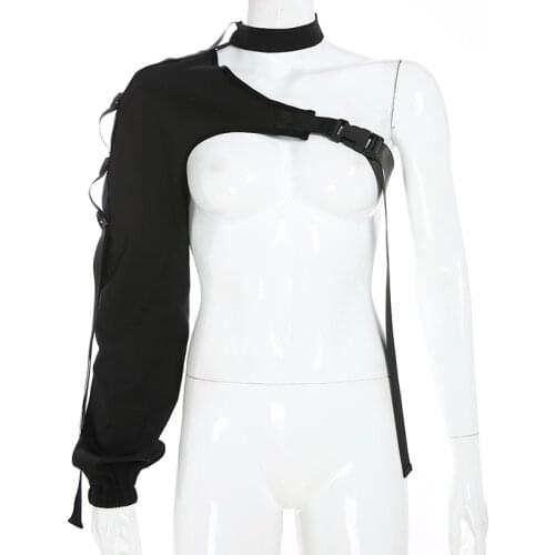 Neon Green Reflective T Shirt Women Tshirt Harajuku One Shoulder Off Gothic Top Hip Hop Streetwear Tee Shirt Femme Fall