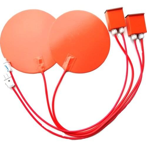 230V 630W Diameter280*1.5mm Round Silicone Rubber Heater adhesive 1 side digital thermostat on wire 2000mm lead wire