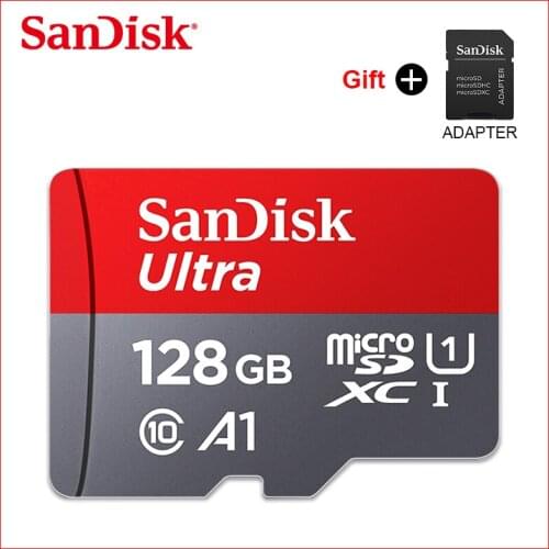 5pcs 100% Original SanDisk 128GB Micro SD Card 128g Class10 TF Card 128gb Max 120Mb/s A1 memory card for smartphone w/ Adapter