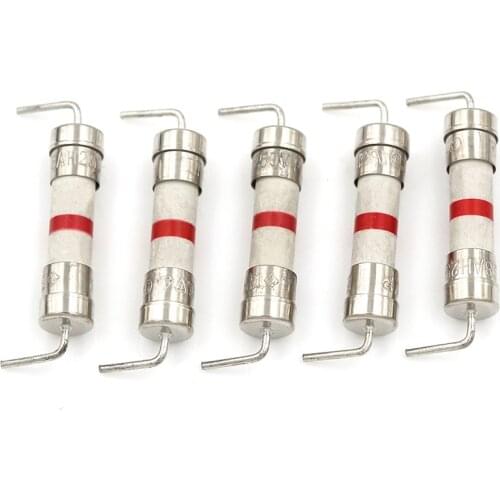 5Pcs 8A 250V 5*20mm Ceramic Body Time-lag Axial Lead Fuse 3/16" X 3/4" (5X20mm)