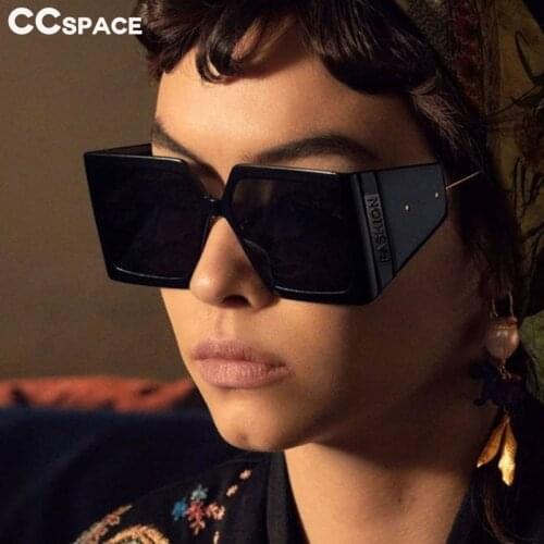 53036 Oversized Square Classic Retro Sunglasses Women Glasses Lady Luxury Sun Glasses Vintage Mirror Uv400