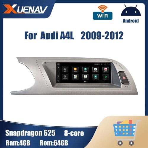 Android Car Multimedia Player for Audi A4L 2009-2012 GPS Navigation car Auto Stereo Radio Video CarPlay Mirror Screen