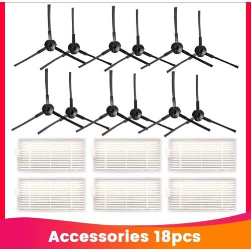Household usage accessories combination Hepa Filter side brush For Ilife V50 V5S V3 V3S V5Pro V55 X5 robot Vacuum Cleaner parts