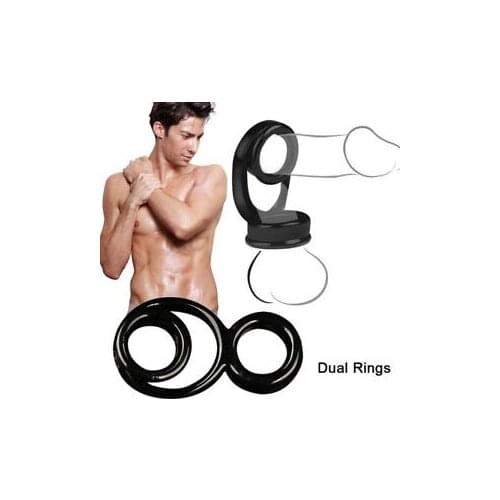 Dual Penis Ring Ball Stretche Masturbation Sexy love Men dick Scrotum Bondage sex adults toys