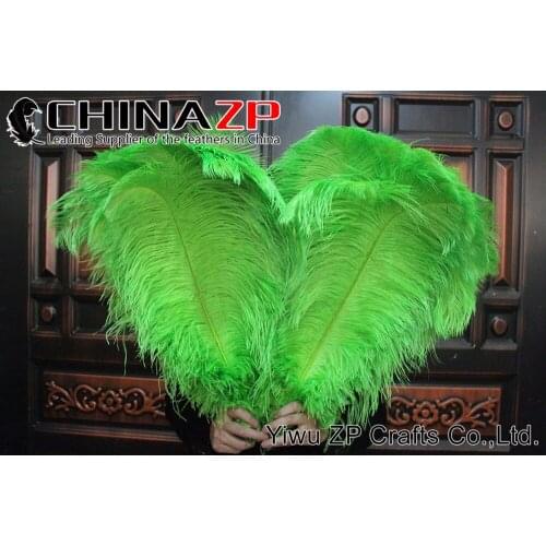 CHINAZP Feathers 20inch to 22inch (50-55cm) Wholesale 50pcs/lot Good Quality Kelly Green Ostrich Feathers Samba Costume Carnival