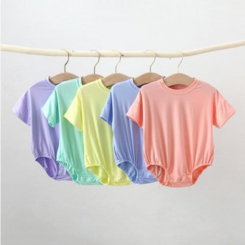Baby Girls Bodysuit Summer Climbing Clothing Unisex Modal Thin Jumpsuit Ins Korean Style Babies Clothes For Boys Infants 0-24m