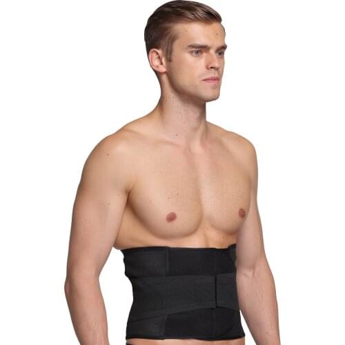 Mens abdomen belt adjustable Velcro sports Shapewear Plus size mesh breathable fitness waistband Reducer Body Shaper Corsets