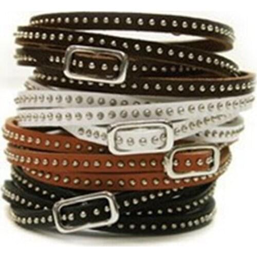 Leather Bracelets For Men Fashion 2018 Men Jewelry Punk Braided Leather Bracelet Stainless Steel Bracelets & Bangles