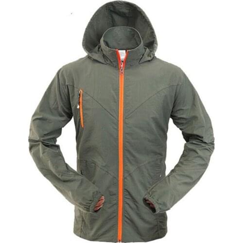 Hiking Jackets Spring Autumn Men Women Breathable Quick dry Hooded Sportswear Outdoor Camping Climbing Fishing Trekking coats