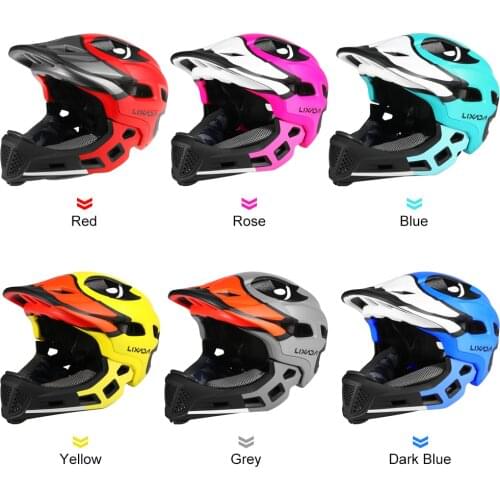 Lixada Kid Detachable Full Face Cartoon Helmet Children Adjustable Sports Safety Helmet for Cycling Skateboarding Roller Skating