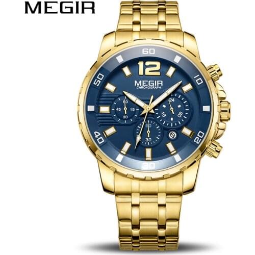 MEGIR Quartz Chronograph Mens Watch Top Brand Military Luxury Army Wrist Watches Mens Watch Wristwatch Business