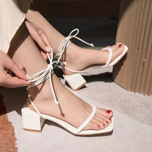 Fashion Women Sandals Clip Toe Summer Cross Strap Sandals Slides Slippers Party Pumps Ladies Shoes Woman Party Pumps Size 35-39