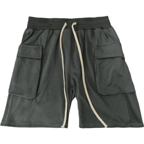 2021 new mens summer casual shorts jogging sports pants solid color lace-up shorts mens Oversize cargo shorts mens clothing