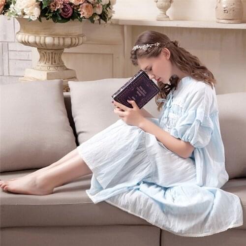 Princess sweet lolita nightdress vintage lace bowknot o-neck loose irregular hem victorian dress kawaii girl gothic lolita op