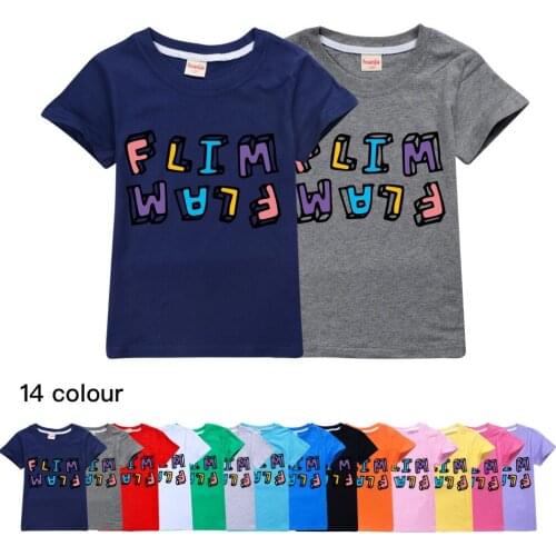 New Youth Tshirt Flamingo Flim Flam T-shirts For Boys Kids T Shirts Big Girls Short Sleeve Tees Children Cotton Funny Shirts Top