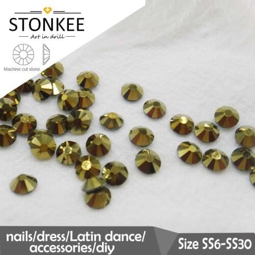 Flat Beads HotFix crystal and colors Rhinestone iron-on SS6 SS10 SS10 SS20 SS30 for Wedding Dress Bags Hat DIY