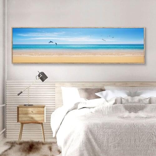 Beach Sunrise Canvas Poster Wall Picture For Living Room Decor Aesthetic Seaside Minimalist Art Nordic Style Painting Prints