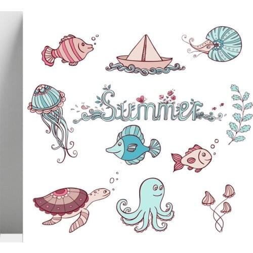 AZSG Octopus Sea turtle Sailboat Clear Stamps For DIY Scrapbooking/Card Making/Album Decorative Silicone Stamp Crafts