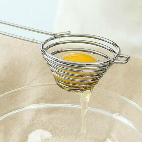 Egg Yolk Separator Protein Separation Tool Long Handle Stainless Steel Divider Holder
