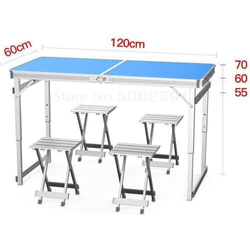 Folding table stall outdoor folding table home simple folding dining table chair portable push small table