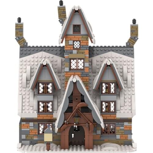 Modern Buildings Winter Village House Model Building Kit Modular Brick Small Bricks Blocks Parts Combination Puzzle Party Gift