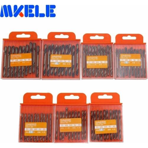 10pcs/box Mini Double Twist Drill HSS/high-speed Steel Woodworking Drill Tools Mortising Chisel Set3.0/3.2/3.5/4.0/4.2/5.0/5.2mm