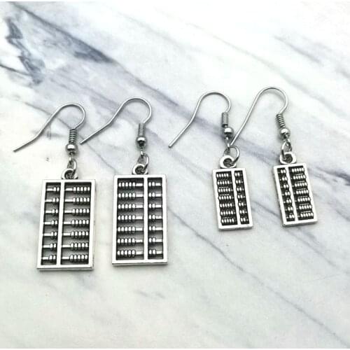 Fine zinc alloy abacus earrings mini abacus school and office creative accessories