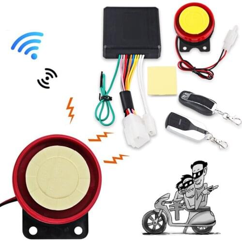 12V Scooter Universal Anti-theft Security System Motorcycle Alarm Remote Control Motorbike Alarm Engine Start