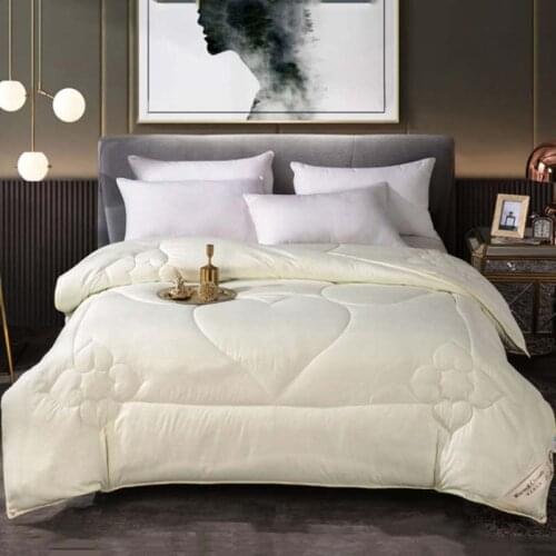 Four Seasons Universal Quilt For Winter /Summer Single Double Quilts Heart Printed Warm Duvet Thicken Comforter Bedding Home