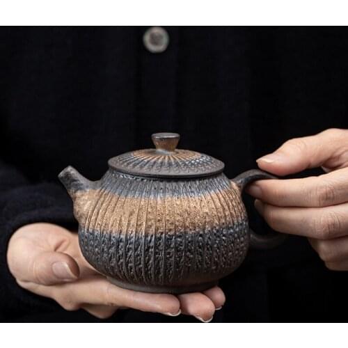 Polyester Teapot Japanese Gilding Iron Glaze Pot Porcelain Kung Fu Tea Set Pu'er Urgent Pot Tea Kettle Pots Kung Fu Tea Set