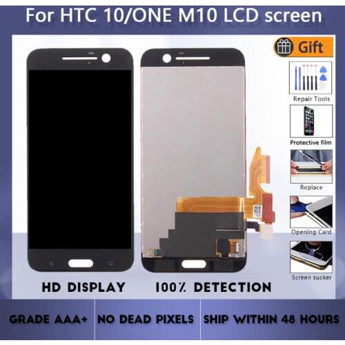 For HTC One M10 LCD screen assembly touch glass,10 M10h HTV32 2PS64 2PS6200 LCD Display original Black White