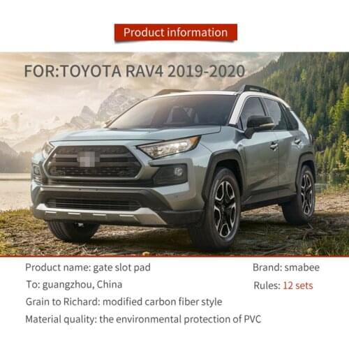 12 pcs For Toyota RAV4 XA50 2019 2020 Left Hand Drive Car Interior Door Cup Holder Pads Holder Mat Left Hand Car Accessories