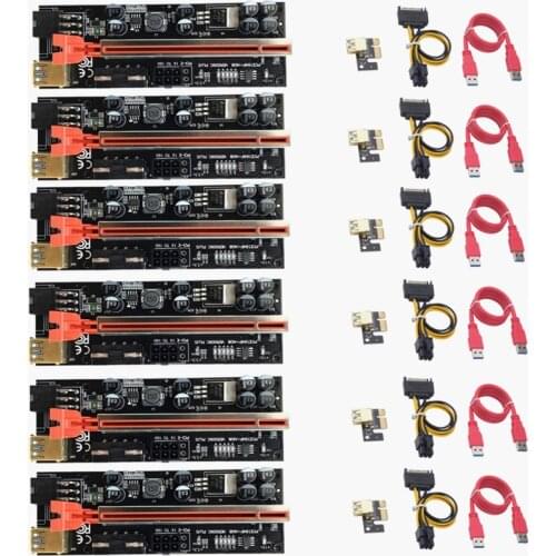 3/6pcs Newest PCIE Riser 010s Plus Upgraded Mining Super Version PCIE X16 PCI Express Extension Riser Card For Mining Video Card